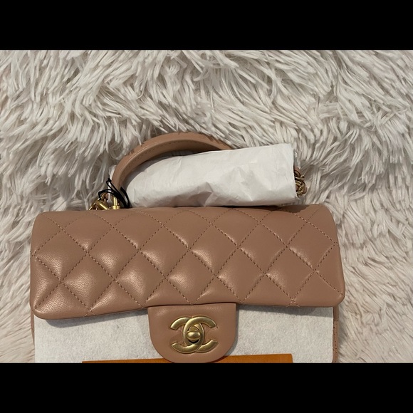Sold Brand New 21A Beige Mini Handle with aged GH - Picture 1 of 8